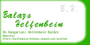 balazs helfenbein business card
